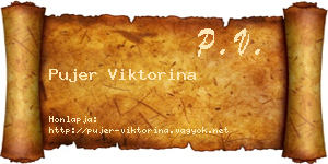 Pujer Viktorina névjegykártya